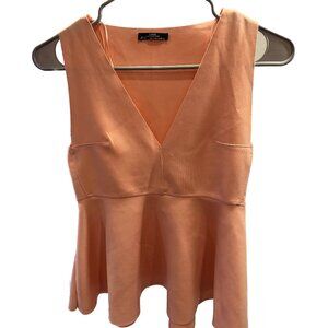 Zara V-Neck Peplum Top (Size S)